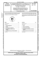 Biologische Messverfahren zur Ermittlung und Beurteilung der Wirkung von Luftverunreinigungen auf Pflanzen (Biomonitoring) - Grundlagen und Zielsetzung