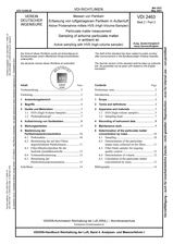 Messen von Partikeln - Erfassung von luftgetragenen Partikeln in Außenluft - Aktive Probenahme mittels HVS (High-Volume-Sampler)