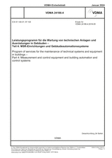 Program of services for the maintenance of technical systems and equipment in buildings - Part 4: Measurement and control equipment and building automation systems