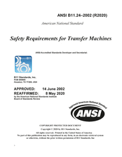 Safety Requirements for Transfer Machines