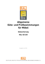 Allgemeine und besondere Güte- und Prüfbestimmungen für Möbel - Gütesicherung - Gesamtwerk
