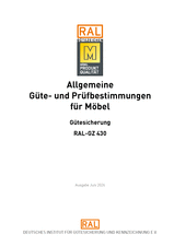 Allgemeine und besondere Güte- und Prüfbestimmungen für Möbel - Gütesicherung - Gesamtwerk