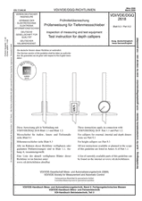 Prüfmittelüberwachung - Prüfanweisung für Tiefenmessschieber