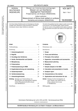 Messen von Innenraumverunreinigungen - Messen von auf Oberflächen abgelagerten Faserstäuben - Probennahme und Analyse (REM/EDXA)