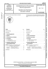 Schwebekörperdurchflussmesser - Berechnungsverfahren