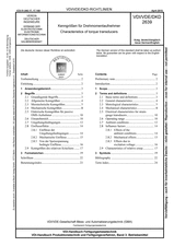 Kenngrößen für Drehmomentaufnehmer