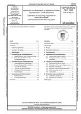 Kalibrieren von Messmitteln für elektrische Größen - Charakterisieren von HF-Messkabeln
