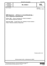Rubber, NBR - Shore A hardness 40, mineral oil resistant - Part 4: Resilient elastomeric elements