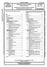 Verbrauchskennwerte für Gebäude - Teilkennwerte Wasser