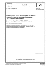 High damping silicone elastomer(MVQ und MPVQ) - Shore A hardness 50, temperature-resistant, ozone-resistant - Part 4: Resilient elastomeric elements