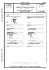 Messen von Partikeln - Herstellungsverfahren für Prüfaerosole - Dispergierung von Haufwerken und Feststoffen