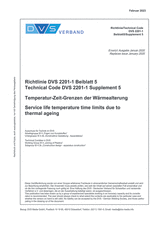 Service life temperature time limits due to thermal ageing