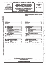 Lufttechnik, Luftqualität in Fahrzeugen - Hygieneanforderungen an die Lüftungstechnik - Pkw/Lkw - Qualifizierung von Personal