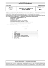 Materials for pressure vessels - Materials for low temperatures - Ferrous materials