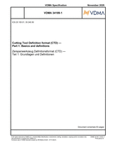 Cutting Tool Definition format (CTD) - Part 1: Basics and definitions