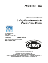 Safety Requirements for Power Press Brakes