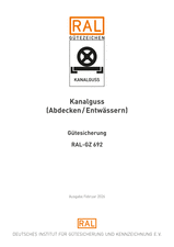 Kanalguss (Abdecken/Entwässern) - Gütesicherung