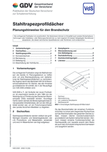 Steel trapezoid profile roofs - Planning information for fire protection
