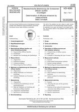 Messtechnische Bestimmung der Emissionen diffuser Quellen - Grundlagen