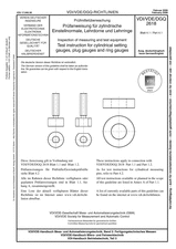 Prüfmittelüberwachung - Prüfanweisung für zylindrische Einstellnormale, Lehrdorne und Lehrringe