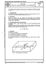 Schaumstoffe; Prüfung der Dimensionsstabilität in der Kältetechnik