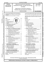 Messung atmosphärischer Depositionen - Probenahme mit Bulk- und Wet-only-Sammlern - Grundlagen