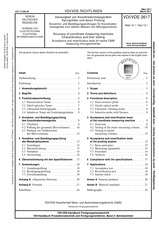 Genauigkeit von Koordinatenmessgeräten - Kenngrößen und deren Prüfung - Annahme- und Bestätigungsprüfungen für Koordinatenmessgeräte zum taktilen Messen von Mikrogeometrien