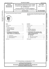 Wirtschaftlichkeit gebäudetechnischer Anlagen - Energiebedarf von Gebäuden für Heizen, Kühlen, Be- und Entfeuchten