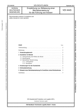 Empfehlung zur Abfassung einer Betriebsanweisung für die Führung von Kranen
