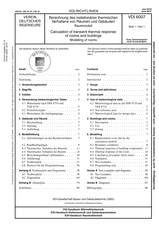 Berechnung des instationären thermischen Verhaltens von Räumen und Gebäuden - Raummodell