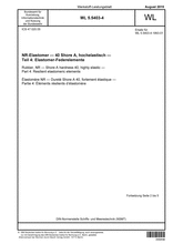 Rubber, NR - Shore A hardness 40, high elastic - Part 4: Resilient elastomeric elements