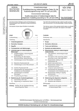 Environmental meteorology - Quality assurance of meteorological data for dispersion calculation according to TA Luft and GIRL