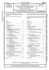 Umweltmeteorologie - Methoden zur Beschreibung der Luftqualität für die Stadt- und Regionalplanung