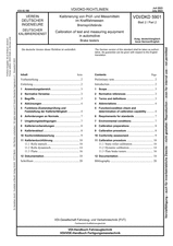Kalibrierung von Prüf- und Messmitteln im Kraftfahrwesen - Bremsprüfstände