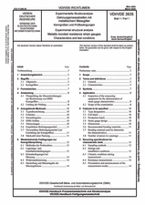 Experimentelle Strukturanalyse - Dehnungsmessstreifen mit metallischem Messgitter - Kenngrößen und Prüfbedingungen