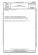 Adaptive Regler - Inbetriebnahmesysteme für Regelungen - Berichtigung zur Richtlinie VDI/VDE 3685 Blatt 3:2015-05