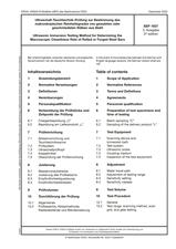 Ultraschall-Tauchtechnik-Prüfung zur Bestimmung des makroskopischen Reinheitsgrades von gewalzten oder geschmiedeten Stäben aus Stahl