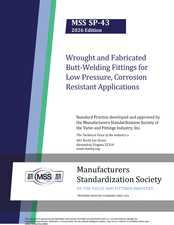 Wrought and Fabricated Butt-Welding Fittings for Low Pressure, Corrosion Resistant Applications