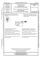 Prüfmittelüberwachung - Prüfanweisung für Feinzeigermessschrauben