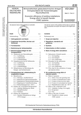 Wirtschaftlichkeit gebäudetechnischer Anlagen - Energieaufwand der Nutzenübergabe - Raumlufttechnik