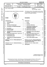 Emissionskennwerte technischer Schallquellen - Pumpen; Kreiselpumpen