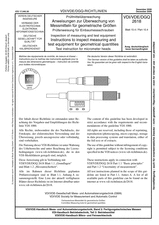 Prüfmittelüberwachung - Anweisungen zur Überwachung von Messmitteln für geometrische Größen - Prüfanweisung für Einbaumessschrauben