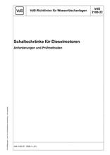 VdS-Richtlinien für Wasserlöschanlagen - Schaltschränke für Dieselmotoren - Anforderungen und Prüfmethoden