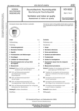 Raumlufttechnik - Raumluftqualität - Beurteilung der Raumluftqualität