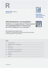 VOC-Emissionen von Innentüren - Verfahren zur repräsentativen Probenauswahl und produktspezifischen Untersuchung der VOC-Emissionen von Innentüren