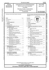 Ladungssicherung auf Straßenfahrzeugen - Berechnung von Sicherungskräften - Grundlagen
