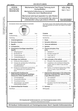 Mechanische Fest-Flüssig-Trennung durch Kuchenfiltration - Mechanische Entfeuchtung von inkompressiblen Filterkuchen durch Gasdifferenzdruck