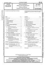 Ressourceneffizienz - Bewertung des Rohstoffaufwands