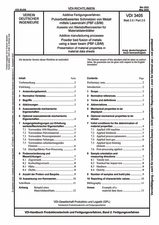 Additive Fertigungsverfahren - Pulverbettbasiertes Schmelzen von Metall mittels Laserstrahl (PBF-LB/M) - Ausweis von Werkstoffkennwerten für Materialdatenblätter