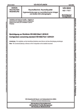 Raumlufttechnik, Raumluftqualität - Hygieneanforderungen an raumlufttechnische Anlagen und Geräte (VDI-Lüftungsregeln) - Berichtigung zur Richtlinie VDI 6022 Blatt 1:2018-01